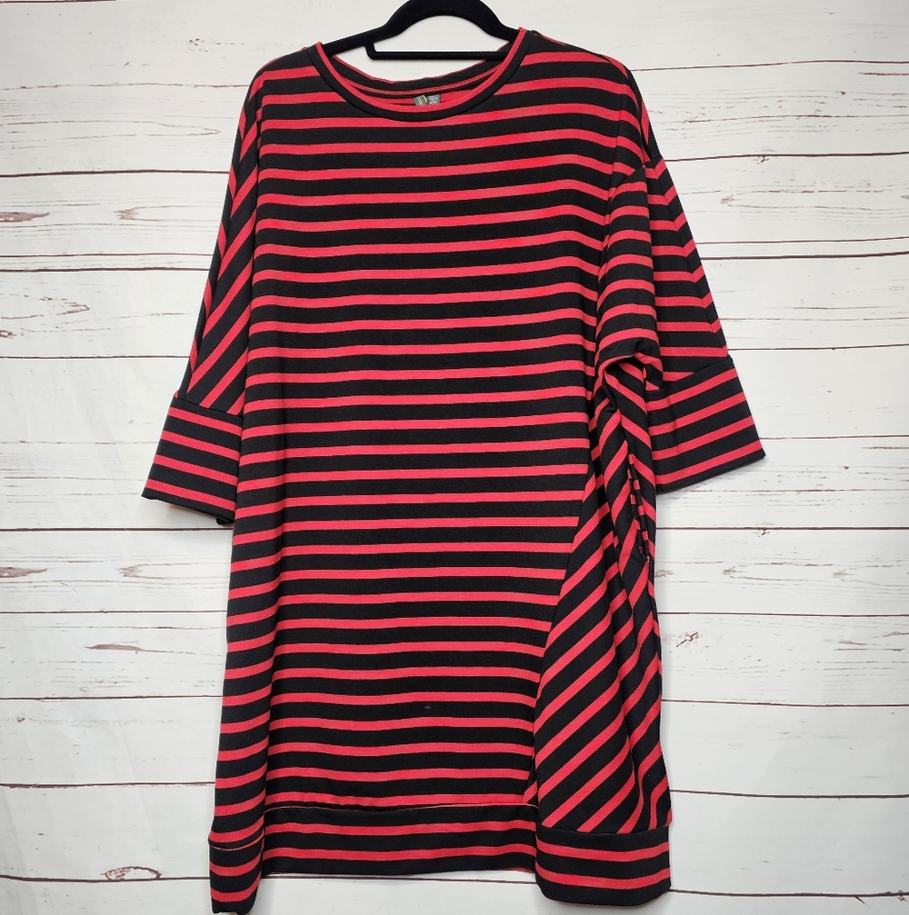 Shannon Passero Striped Red and Black Dress/Tunic